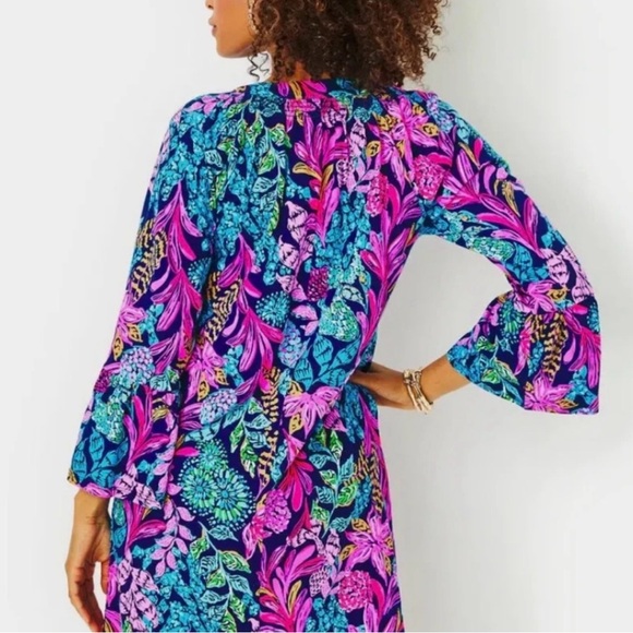 Lilly Pulitzer Norris 3/4 Sleeve Dress – Calypso Coast – NWT Size L - Picture 6 of 10